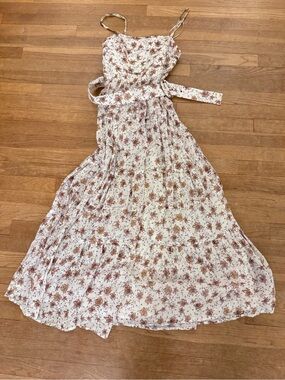 steele. Women's Cream Floral Maxi Dress - Size XS
 b16
